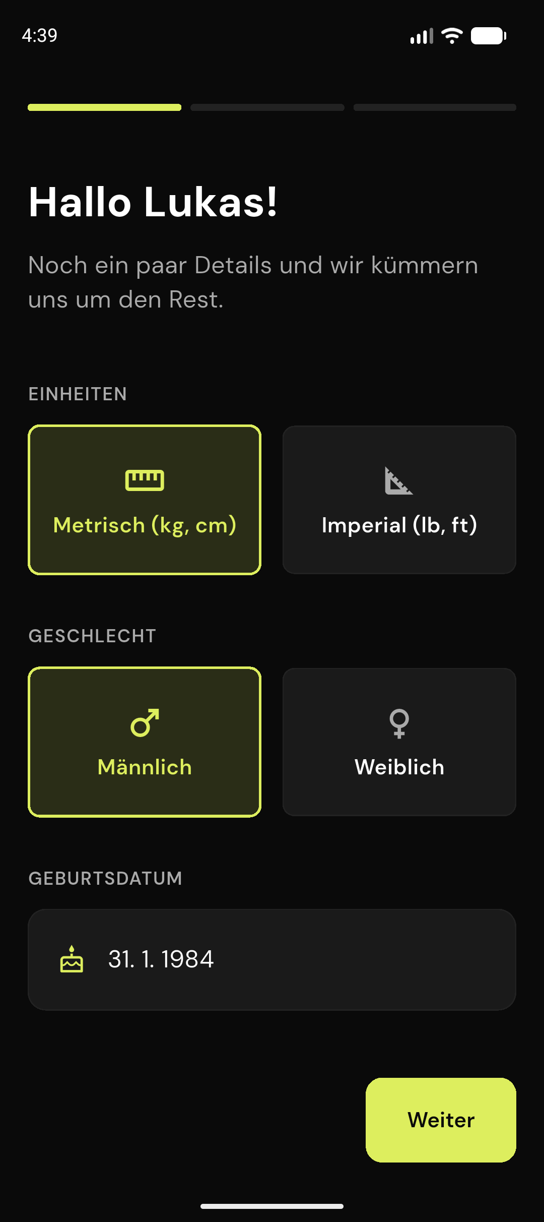 Personalisiertes Onboarding
