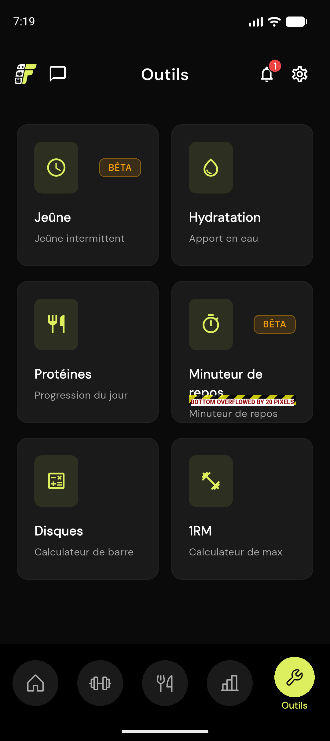 Outils et minuteurs