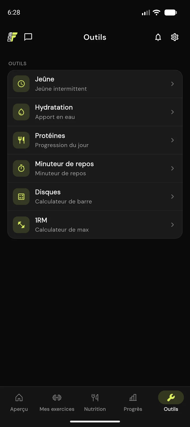 Outils et minuteurs