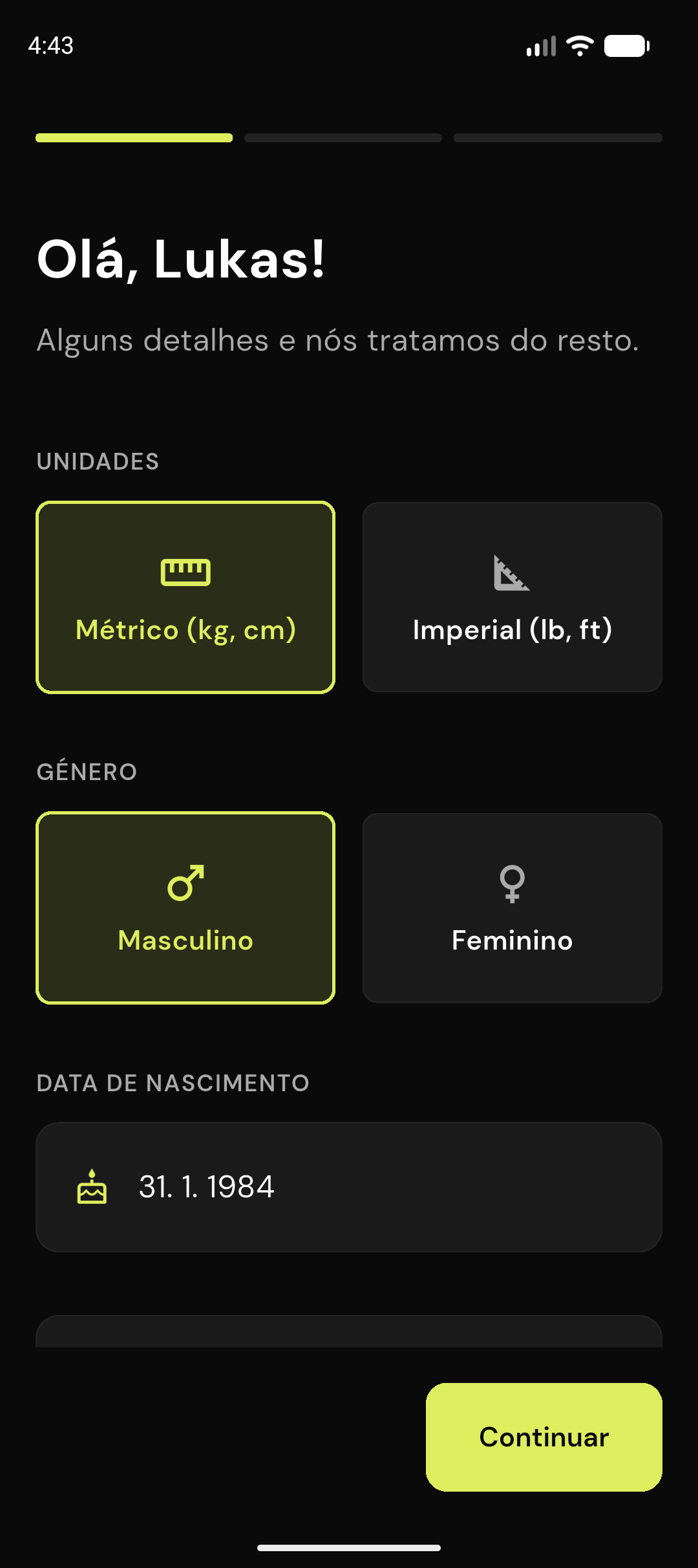 Integração personalizada