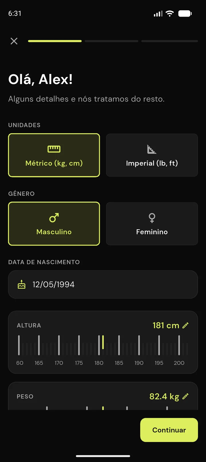 Integração personalizada